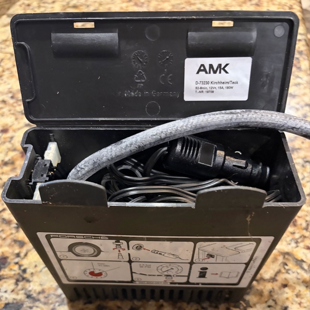 Porsche Spare Tire Compressor - AMK Power Supply Unit with Cable